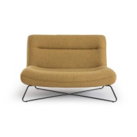 Банкетка Из шерсти под твид Helma 2 местн. желтый AM.PM  фото, kupilegko.ru